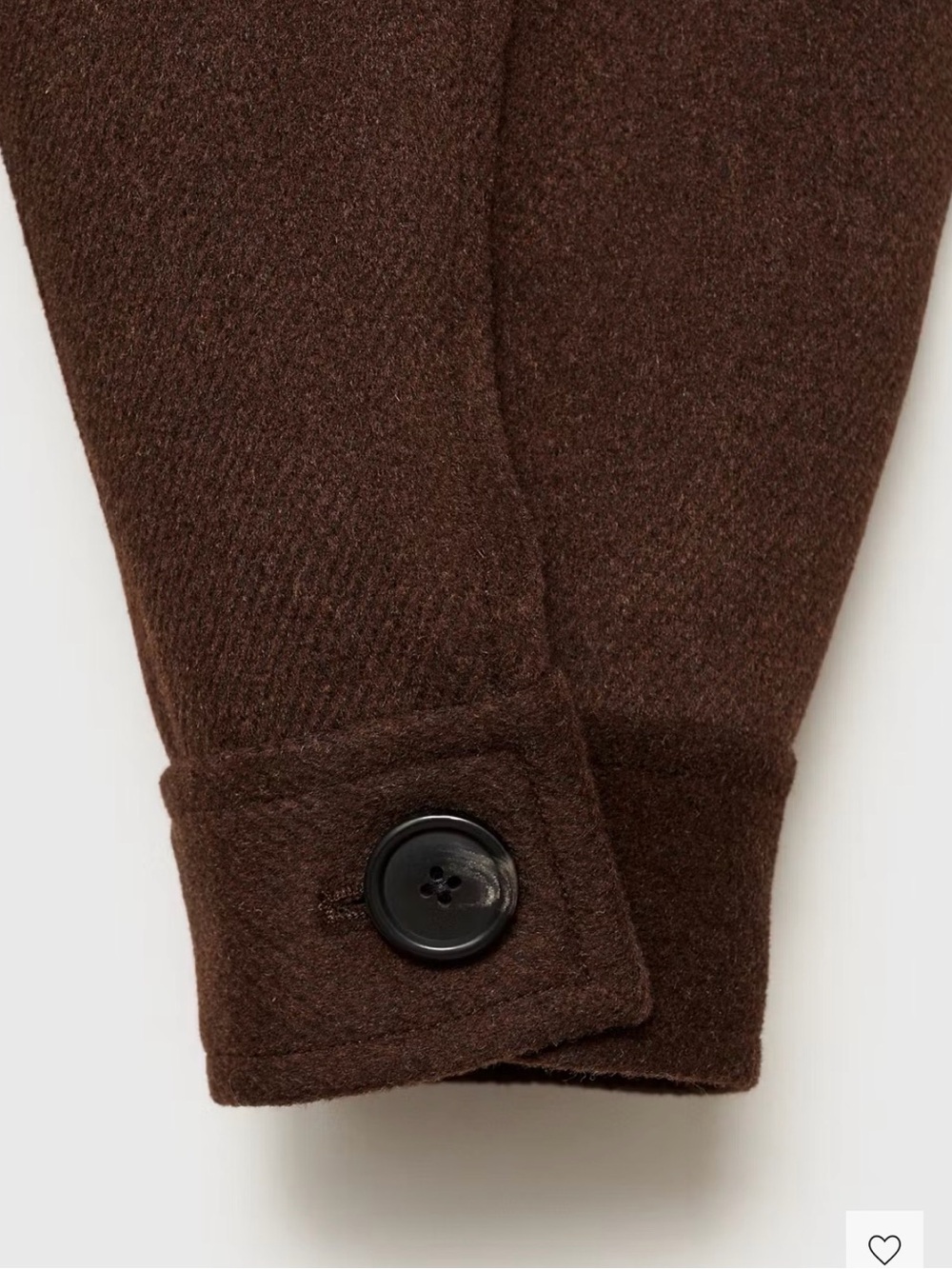 MANGO Wool Blend Jacket Brown XS Cropped Button Front - Picture 3 of 8